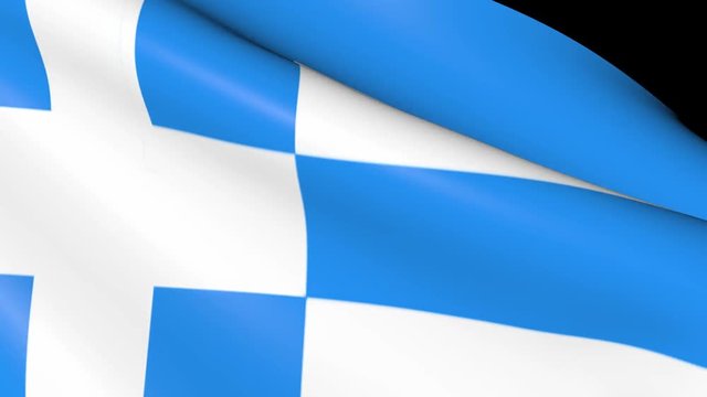 Background Of The Flag Of Greece. The symbol of the country is animated.