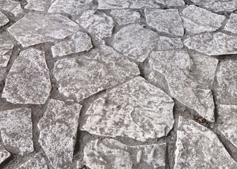Limestone floor.