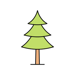 Christmas tree Icon. isolated on white background