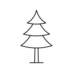 Fototapeta premium Christmas tree Icon. isolated on white background