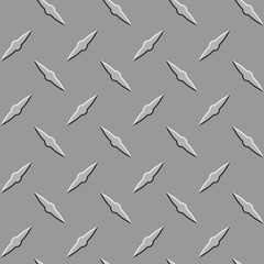 Diamond Plate Seamless Pattern Metal Background Vector Illustration