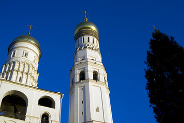 Ivan Great Bell tower of Moscow Kremlin. Color photo