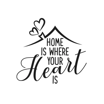 Premium Vector  Home is where the heart is