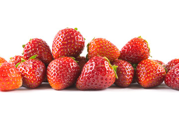 Fresh strawberry isolated on white background.