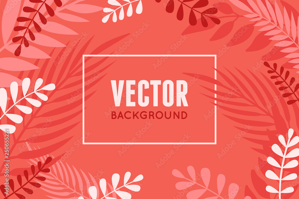 Poster vector illustration in trendy flat and linear style - abstract simple background in trendy living co