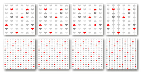 Pattern seamless background hearts Valentine's Day March 8 woman's day