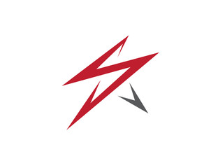Letter S Star logo template