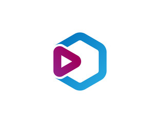 hexagon play logo element