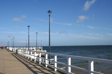 Wooden pier on the Baltic Sea