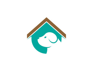 pet house dog logotype