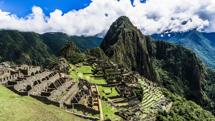 Machu Picchu, surrounded by clouds