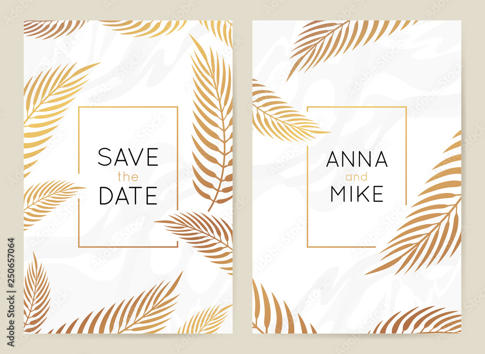 Aufkleber vector design template in simple modern style with copy space for text - wedding invitation backgrou