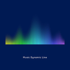 Music equalizer abstract elements for design. Vector illustration - obrazy, fototapety, plakaty