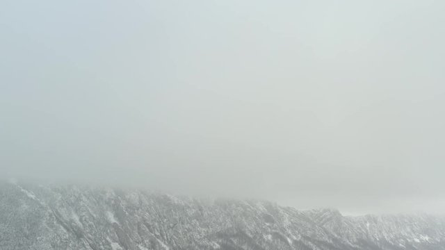 Low visibility on Veliki Krs mountain top 4K drone video.mov
