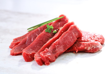  beef meat on a white background