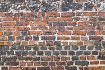 Color brick wall. old texture of a brick.