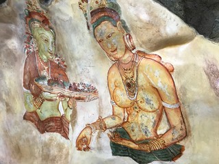 Replica of Sigiriya Lady in Sri Lanka