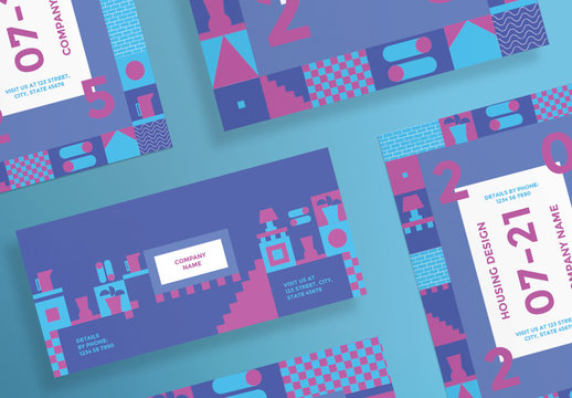 Flyer Layouts with Geometric Elements