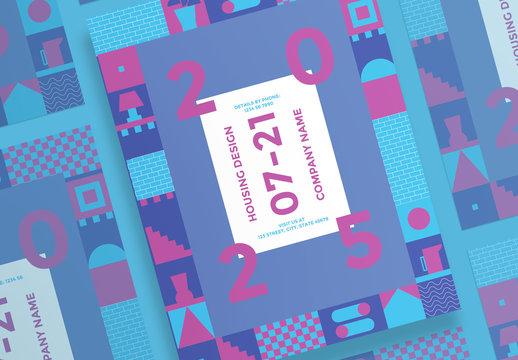Poster Layout with Geometric Elements