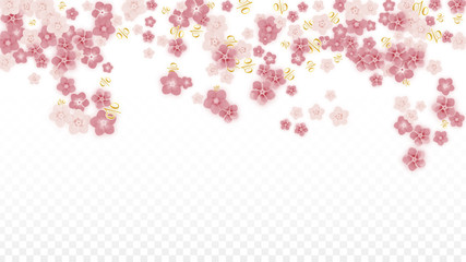 Vector Spring or Summer Sale Background with Flowers and Percent for Banner Design. Good for Special Hot Holiday Discount Offer, Black Friday, Fashion Promotion Action. Romantic Sakura Illustration.