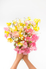スイートピーの花束　Flowers sweet pea bouquet