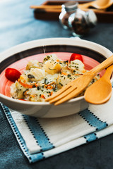 Scallops of leeks Basmati rice