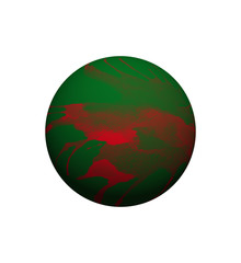 Fototapeta na wymiar colorful globe isolated on white background