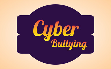 Writing text Cyber Bullying