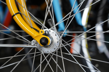 Front Wheel Spokes at the hub with generator