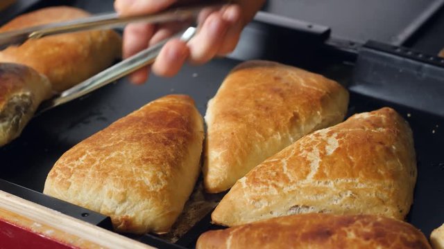 Georgian cuisine bakery layout chowcase just baked sweet buns