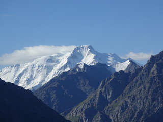 Karakol Peak 5281 m in Terskey Ala - Tau. Kyrgyzstan August 2018.