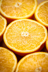 cut orange closeup