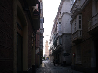 Street of Cadiz capital, andalusia. Spain. Europe