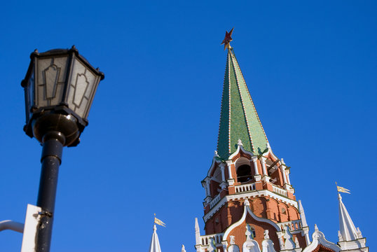 Moscow Kremlin. Popular touristic landmark. UNESCO World Heritage SIte. Color photo