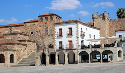Fototapeta na wymiar Old town of caceres, Spain