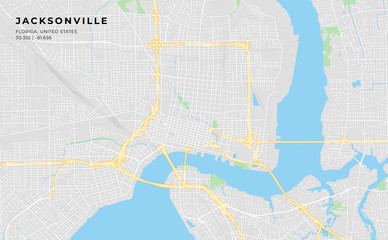 Printable street map of Jacksonville, Florida