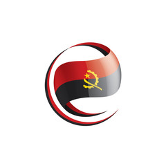 Angola flag, vector illustration on a white background