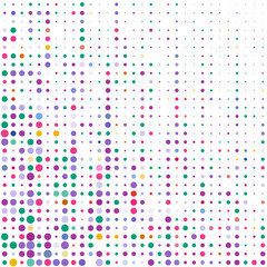  The colored dots on white background   