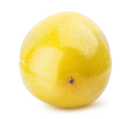 Yellow passion fruit isolated on white background