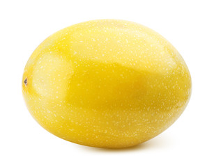 Yellow passion fruit isolated on white background