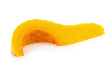 butternut squash slice isolated over white background