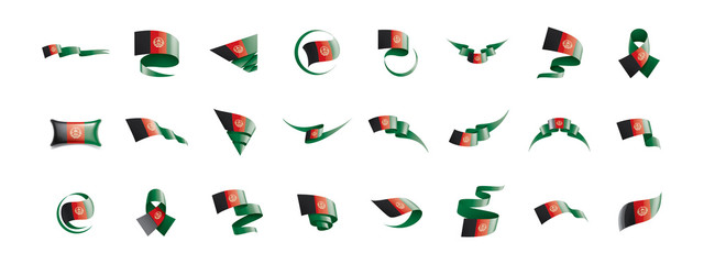 Afghanistan flag, vector illustration on a white background