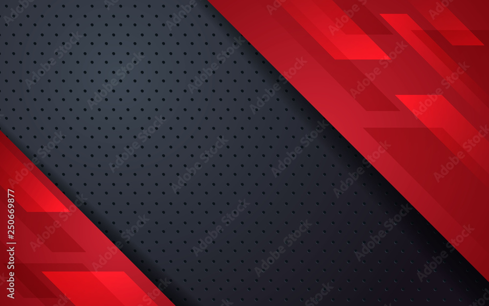 Poster red overlap layers background. modern light abstract layers shape concept.
