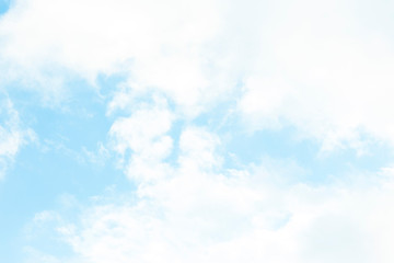 Naklejka na ściany i meble Blue sky with clouds. Copy space. Place for text