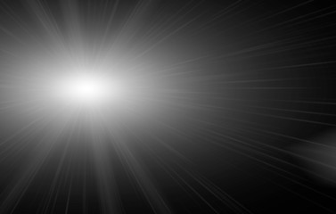 Light effect with starlight flares And sparkling with a bokeh collection