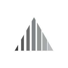triangle stripes gradient logo