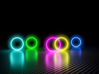 colorful glowing cirlce