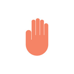 Fototapeta na wymiar abstract hand palm five shape calm logo