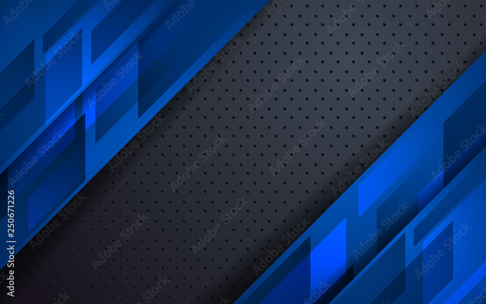 Poster blue overlap layers background. modern light abstract layers shape concept.