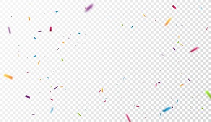 Kolorowe konfetti na przezroczystym tle - 250671212